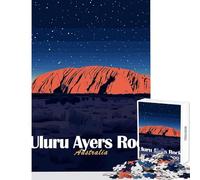 Puzzles for Adults 1000 Puzzles Uluru Ayers Rock Australia Landscape Jigsaw Puzzles for Adults Birthday Present Every Piece Is Unique - Challenging Game Toys (38x26cm)