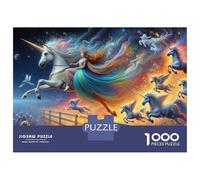 Puzzles for Adults 1000 Puzzles Unicorn Fantasy Art Print-1 Jigsaw for Adults Hands-on Game For Family Fun Unique Birthday And Gifts 38x26cm/1000pcs