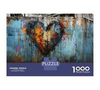 Puzzles for Adults 1000 Puzzles Urban Street Art Heart Puzzles for Adults Relaxing Games Precision Cutting Deal As Gifts for The Whole Family 38x26cm/1000pcs