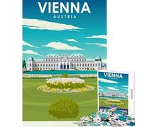 Puzzles for Adults 1000 Puzzles Vienna Austria Travel Art Jigsaw Puzzles for Adults Birthday Present Every Piece Is Unique - Challenging Game Toys (38x52cm)