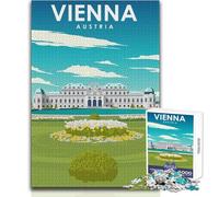 Puzzles for Adults 1000 Puzzles Vienna Austria Travel Art Unique Challenge Game Enhance Memory Gift For Birthdays Size 50x75cm