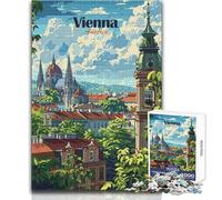 Puzzles for Adults 1000 Puzzles Vienna Cityscape Unique Challenge Game Enhance Memory Gift For Birthdays Size 38x52cm
