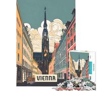 Puzzles for Adults 1000 Puzzles Vienna Relax Games Brain Intelligence Challenge Addictive Toys Funny Gifts Difficult Challenge (size 38x52cm)