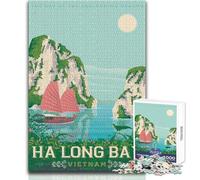 Puzzles for Adults 1000 Puzzles Vietnam Ha Long Bay Print Unique Challenge Game Enhance Memory Gift For Birthdays Size 38x52cm