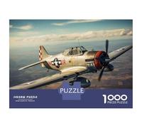 Puzzles for Adults 1000 Puzzles Vintage Military Aircraft in Flight Puzzles for Adults Relaxing Games Precision Cutting Deal As Gifts for The Whole Family 52x38cm/1000pcs