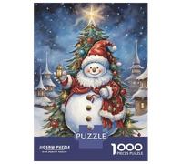Puzzles for Adults 1000 Puzzles Vintage Snowman Xmas Puzzle for Adults Relax Games Analysis And Logic Deal As Gifts for The Whole Family 52x38cm/1000pcs