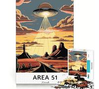 Puzzles for Adults 1000 Puzzles Visit to Area Nevada Exact Fit Game Brain Teaser Gift Calm Fun Time Xmas Art Gift (38x52cm)
