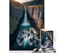 Puzzles for Adults 1000 Puzzles Waterfall Flowing Anti-Stress Toys Great Gift for Games Hands-on Game Help The Brain Exercise Size 50x75cm