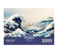 Puzzles for Adults 1000 Puzzles Wave Off Kanagawa Jigsaw for Adults Hands-on Game For Family Fun Unique Birthday And Gifts 38x26cm/1000pcs
