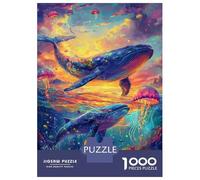 Puzzles for Adults 1000 Puzzles Whale Dreams Ocean Fantasy Jigsaws for Adults Relaxing Games Perfect Decoration Help The Brain Exercise 52x38cm/1000pcs