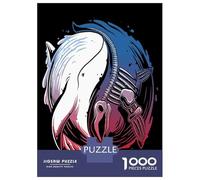 Puzzles for Adults 1000 Puzzles Whale Yin Yang Skeleton Teenager Puzzles Fun Games Hand Speed Race Deal As Gifts for The Whole Family 38x26cm/1000pcs