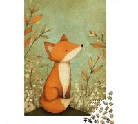Puzzles for Adults 1000 Puzzles Whimsical Fox Illustration Jigsaws for Adults Toy Wall Decor Stress Reliever Unique Birthday And Gifts 52x38cm/1000pcs