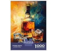 Puzzles for Adults 1000 Puzzles Whiskey Glow A Liquid Symphony Jigsaws for Adults Relaxing Games Birthday Present Deal As Gifts for The Whole Family 52x38cm/1000pcs