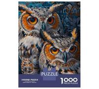 Puzzles for Adults 1000 Puzzles Whispering Owls Nature's Mystical Guardians Teenager Puzzles Fun Games Hand Speed Race Deal As Gifts for The Whole Family 38x26cm/1000pcs