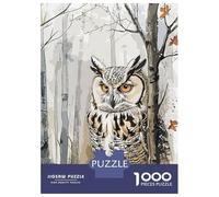 Puzzles for Adults 1000 Puzzles Wild Owl Puzzle for Adults Relax Games Analysis And Logic Deal As Gifts for The Whole Family 52x38cm/1000pcs