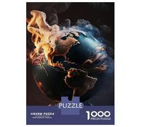 Puzzles for Adults 1000 Puzzles Wildfire Smoke World Jigsaw for Adults Hands-on Game For Family Fun Unique Birthday And Gifts 52x38cm/1000pcs
