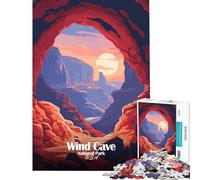 Puzzles for Adults 1000 Puzzles Wind Cave National Park Illustration Brain Intelligence Challenge Addictive Toys Hands-on Game A Work of Art Gifts Ideas (Size 50x75cm)