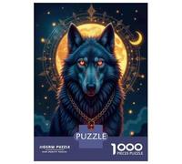 Puzzles for Adults 1000 Puzzles Wolf Spirit Art Print Puzzles for Adults Relax Games Staycation Kill Time for Birthday, Chrismas 52x38cm/1000pcs