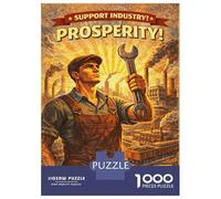 Puzzles for Adults 1000 Puzzles Worker Holding Wrench with Industrial Background Jigsaws for Adults Relaxing Games Perfect Decoration Help The Brain Exercise 70x50cm/1000pcs