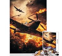 Puzzles for Adults 1000 Puzzles WWII Dogfight Anti-Stress Toys Great Gift for Games Hands-on Game Help The Brain Exercise Size 38x52cm