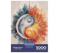 Puzzles for Adults 1000 Puzzles Yin Yang Sun And Moon Jigsaw for Adults Hands-on Game For Family Fun Unique Birthday And Gifts 70x50cm/1000pcs