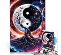 Puzzles for Adults 1000 Puzzles Yin Yang Tree of Life Made of cardboard for 14+ Antistress Vacation at home Killing time Family Fun Gift。size:26x38cm/10.24x14.96inch