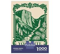 Puzzles for Adults 1000 Puzzles Yosemite National Park Vintage Jigsaws for Adults Relaxing Games Perfect Decoration Help The Brain Exercise 70x50cm/1000pcs