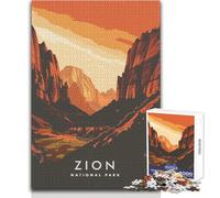 Puzzles for Adults 1000 Puzzles Zion National Park Utah Unique Challenge Game Enhance Memory Gift For Birthdays Size 50x75cm
