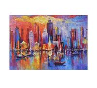 Puzzles for Adults 1000pcs(38x26cm) Puzzles Evening in The Metropolis Jigsaws for Adults Anti-Stress Toys Wall Art Deal As Gifts for The Whole Family 1000pcs(38x26cm)