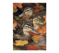Puzzles for Adults 1000pcs(38x26cm) S Ducks in Autumn Leaves Puzzle for Adults Relaxing Games Pattern Assembly Christmas Birthday Gifts 1000pcs(38x26cm) S