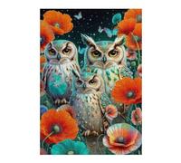 Puzzles for Adults 1000pcs(38x26cm) S Enchanted Night Owls Puzzle for Adults Relaxing Games Pattern Assembly Christmas Birthday Gifts 1000pcs(38x26cm) S