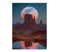 Puzzles for Adults 1000pcs(52x38cm) Puzzles Moon Over Monument Valley Puzzles for Adults Family Game Wall Art Deal As Gifts for The Whole Family 1000pcs(52x38cm)