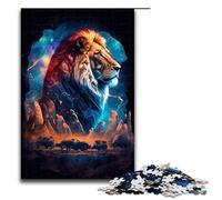 Puzzles for Adults 1000pcs Piece Lion King of The Jungle Family Fun Puzzle Great Gift for Teenager Age 14 Years Up 75x50cm