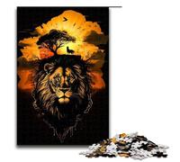 Puzzles for Adults 1000pcs Piece Lion King Of The Jungle Jigsaw Puzzle Home Educational Games DIY Toys Great Gift for Games 75x50cm