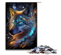 Puzzles for Adults 1000pcs Piece Nebula Wolf Pattern Assembly Help The Brain Exercise Addictive Toys to Cultivate Patience 75x50cm