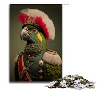Puzzles for Adults 1000pcs Piece Parrot in Military Uniform Pattern Assembly Help The Brain Exercise Addictive Toys to Cultivate Patience 75x50cm