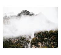 Puzzles for Adults 1500 Pieces-Mountains,Rocks,Waterfall,Trees,Fog 87x57cm