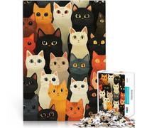 Puzzles for Adults 2000 Piece Cat Crowd Illustration Lernspiele Heimdekoration Tolles Geschenk für Spiele70x100cm