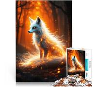 Puzzles for Adults 2000 Piece Fiery Fox in Forest Lernspiel-Herausforderungsspielzeug Für Paare geeignet70x100cm