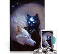 Puzzles for Adults 2000 Piece God of Black and White Made of cardboard,for and from 14 years and over Educational toy for learning learning educational Gift。size:70x100cm/27.5x39.3inch
