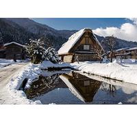 puzzles for adults 2000 Piece Puzzle Challenging Game for The Whole for Women Gifts for Men,Natural Scenery,Mountains,Japan,Shirakawa 70x100CM