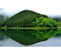puzzles for adults 2000 Piece Puzzle Educational Games Home Decoration Gifts for Men,Natural Scenery,Japan,Mountains,Fujinomiya,Tanuki Lake 70x100CM
