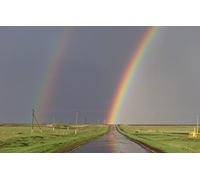 puzzles for adults 2000 Piece Puzzle Educational GamesNatural Scenery,Road,Rainbow 70x100CM
