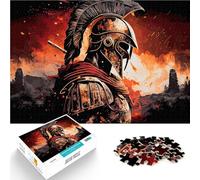 Puzzles for Adults 2000 Piece Soldier warrior spartan Intellektuelles Spiel mit passendem Poster und Quizblatt70x100cm