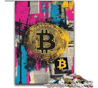 Puzzles for Adults 2000 Pieces Bitcoin Logo Help The Brain Exercise Addictive Toys to Cultivate Patience Parent-child Interaction 70x100cm