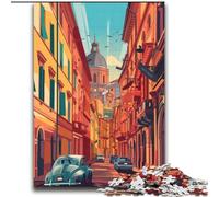 Puzzles for Adults 2000 Pieces Bologna Street in Italy, Toys Educational Games Stress Relieving Enhance Love between Couples 70x100cm