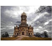 puzzles for adults, 2000 pieces, Church under dark clouds, educational and intellectual games 70x100CM