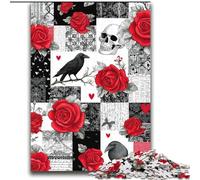 Puzzles for Adults 2000 Pieces Crow Skeleton Educational Games Educational Game for Birthday, Chrismas for And Age 14 70x100cm