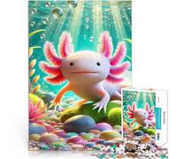puzzles for adults 2000 pieces Cute Axolotl Underwater Pädagogisches Familienspiel Die Liebe zwischen Paaren stärken70x100cm