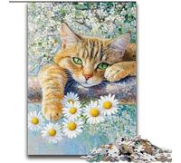 Puzzles for Adults 2000 Pieces Daisy And Cat Decompressing Intellectual Educational Toy Great Gifts And Toys 70x100cm